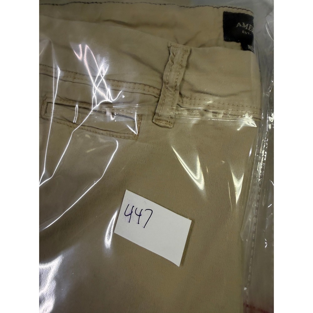 American Eagle Next Level Flex Khaki Chino Shorts Mens 34 Tan Stretch Twill - Picture 10 of 10